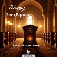 Brun Yom Kippur Greeting Instagram-opslag Template