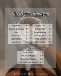 Brown List-based Coffee Shop Menu Instagram Portrait template