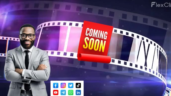 Brown List-based Coming Soon Digital Display (16:9) template