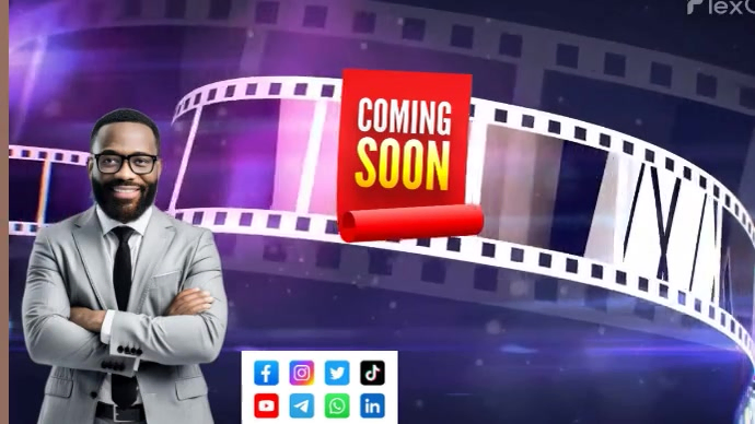 Brown List-based Coming Soon Digital Display (16:9) template