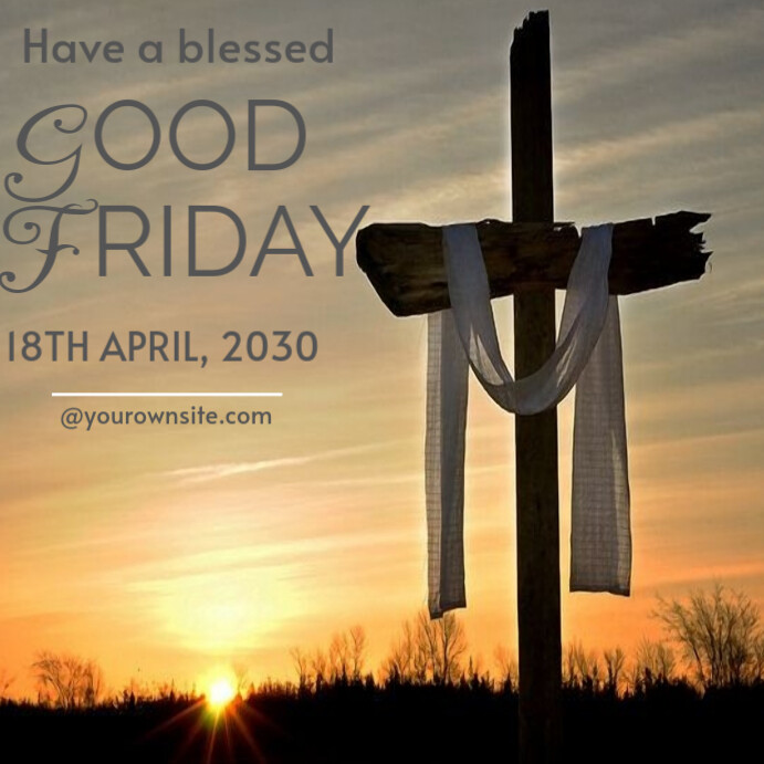 Brown List-based Good Friday Greeting Post Flyer Instagram Post ...