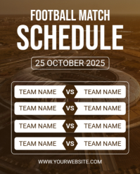 Brown List-based Match Schedule Instagram Portrait template