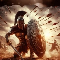 Brown List-based Spartan Warrior Video Template  Instagram Post Wpis na Instagrama