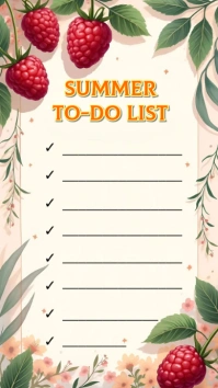 Brown List-based Summer To-do List Template  Instagram Story