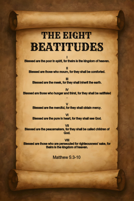 The Eight Beatitudes Posters Template | PosterMyWall