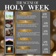 Brown List-based The Scene Of Holyweek Instagram Post template