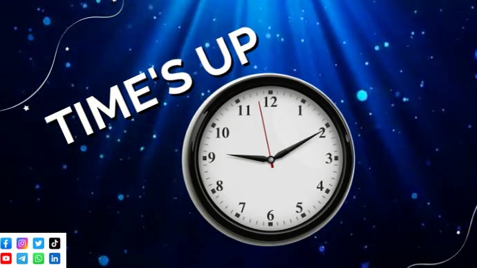 Copy of Brown List-based Time's Up Digital Display (16:9) | PosterMyWall