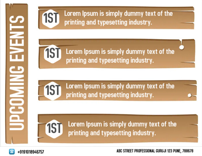 Brown List-based Upcoming Event  Flyer (us Letter) template