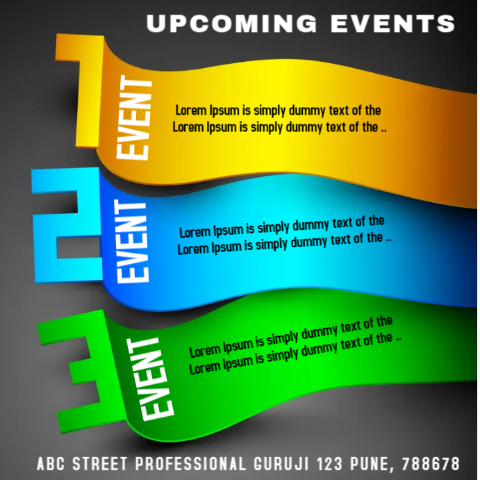 Brown List-based Upcoming Event  Square (1:1) template