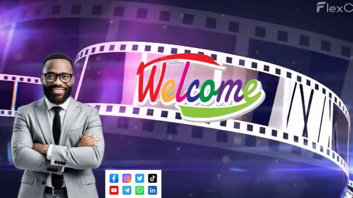 Brown List-based Welcome Digital Display (16:9) template