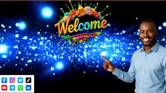 Brown List-based Welcome Digital Display (16:9) template