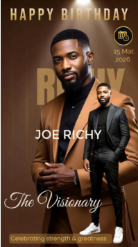 Brown Luxury Cinematic Birthday Flyer Template For Men Instagram Story