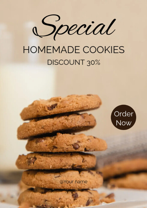Homemade Cookies Promotion A3 Template | PosterMyWall