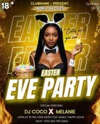 Brown Maksimalis Easter Eve Party African American Adult Only Gold Edition 18+ Instagram Portrait template