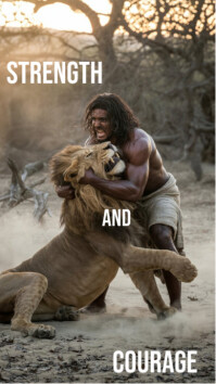 Brown Man Vslion: Strength And Courage Instagram Story template