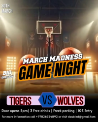 Brown March Madness/ Basketball Championship/ Basketball Tournament  Instagram Portrait template