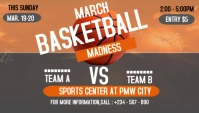 Brown March Madness/ March Basketball Madness  Blog Header template