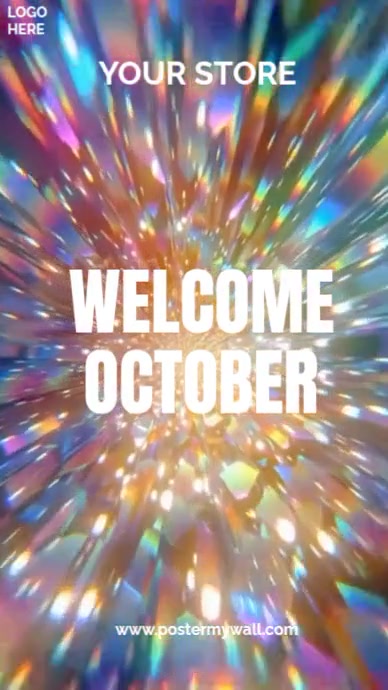Brown Maximalist ✨ Welcome October In Style ✨ Digital Display (9:16) template