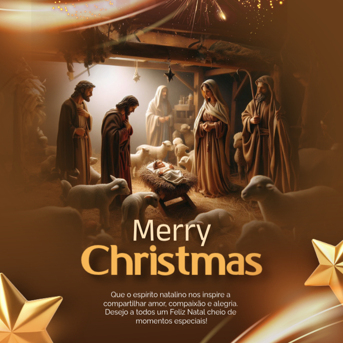Plantilla de Brown Maximalist A Poster For Merry Christmas Instagram ...
