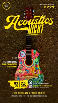 Brown Maximalist Acoustic Night Instagram Story template