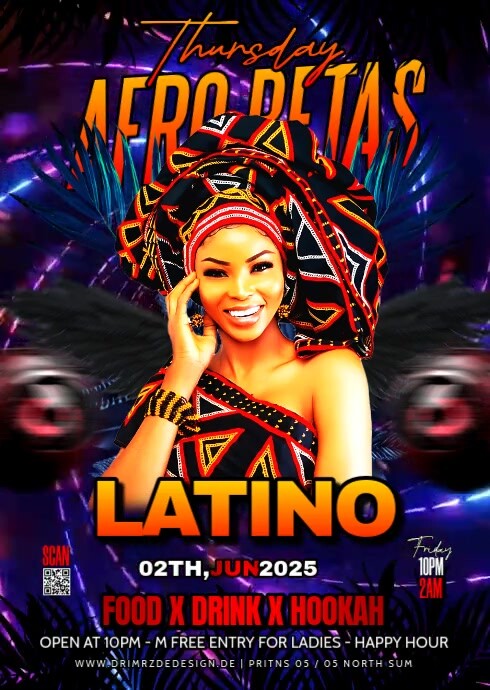 Copy of Brown Maximalist Afro Beats Party A6 | PosterMyWall
