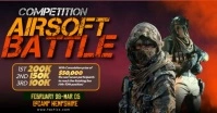 Brown Maximalist Airsoft Battle Arena Facebook Shared Image template