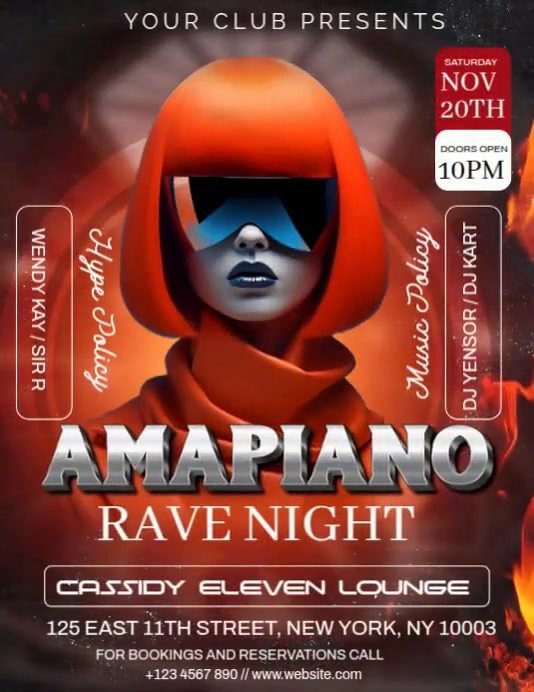 Brown Rave Night Event Flyers Template | PosterMyWall