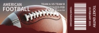 Brown Maximalist American Football Ticket Twitter Banner template