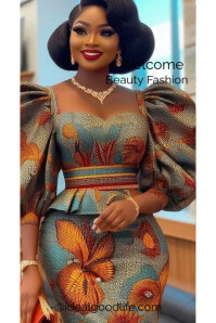 Brązowy Brown Maximalist Ankara Blouse And Skirt Pinterest Graphic Pinterest Graphic Template