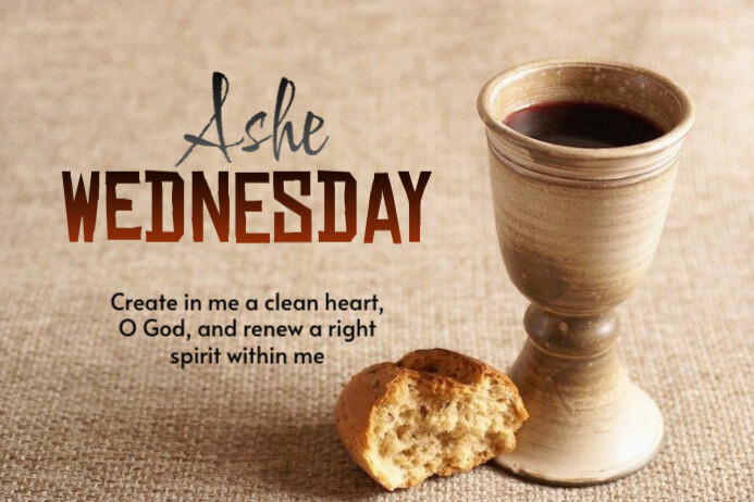 Brown Maximalist Ash Wednesday Label template