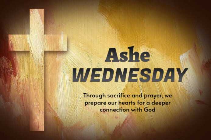 Brown Maximalist Ash Wednesday Label Template | PosterMyWall