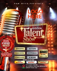 Brown Maximalist Audition Talent Show Event Ad Instagram Portrait Instagram Portrait template