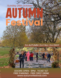 Brown Maximalist Autumn Flyer (us Letter) template