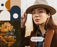 Brown Maximalist Autumn Sale  Medium Rectangle Persegi Panjang Sedang template