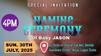 Brown Maximalist Baby Naming Ceremony Youtube Thumbnail template