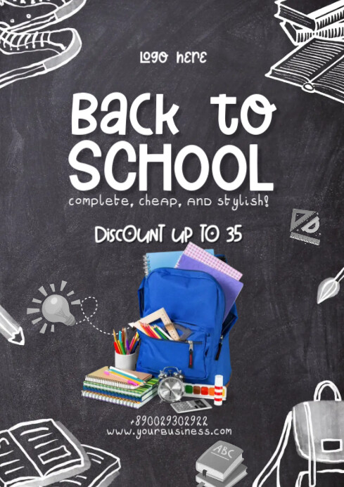 Brown Maximalist Back To School  A4 template