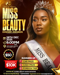 Brown Maximalist Beauty Pageant Contest Template Instagram Portrait