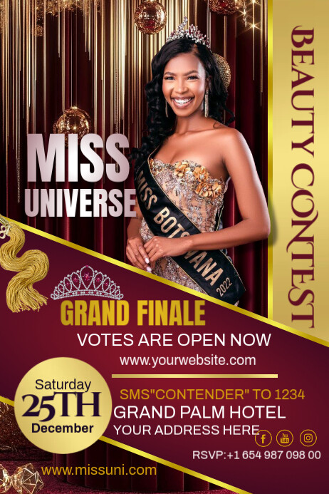 Copy of Brown Maximalist Beauty Pageant Poster | PosterMyWall