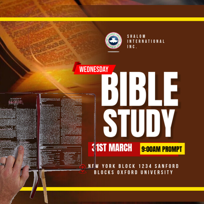 Brown Maximalist Bible Studies  Instagram Post template