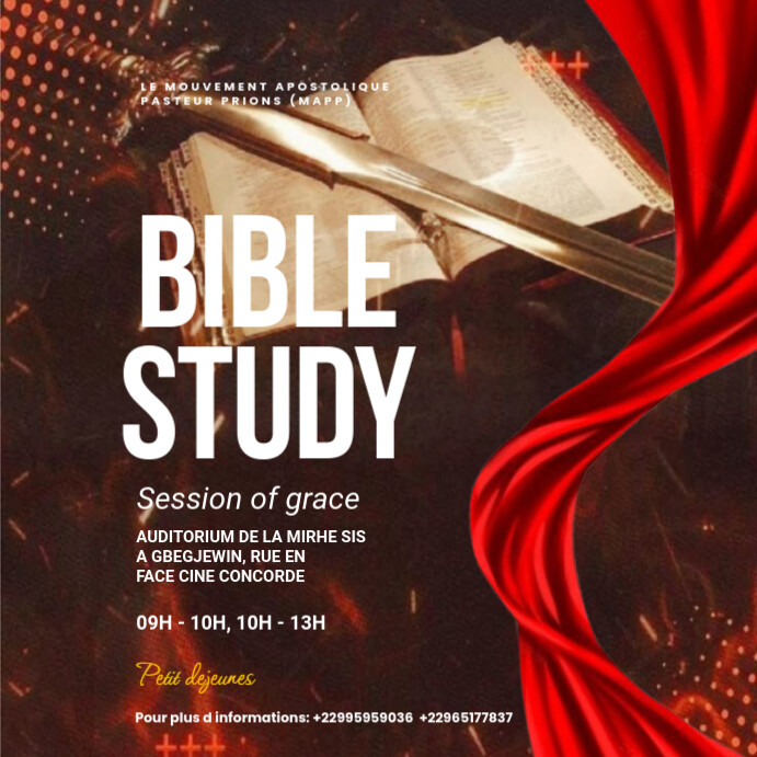 Copy of Brown Maximalist Bible Study Instagram Post | PosterMyWall