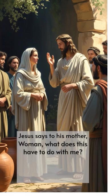 Brown Maximalist Biblical Scene John 2:4 Instagram Story Instagram-verhaal template