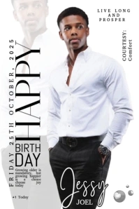 Brown Maximalist Birthday Flyy Banner 4' × 6' template