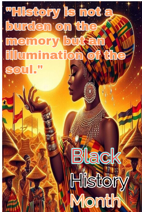 Brown Maximalist Black Heritage Flyer, Printable  Pinterest Graphic template