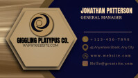 Brown Maximalist Blue And Gold Maximalist Elegant Personal Business Card  Business Card template