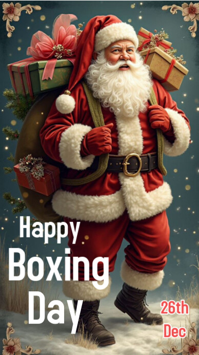 Brown Maximalist Boxing Day  Instagram Story template