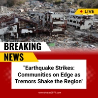 Brown Maximalist Breaking News Instagram Post template