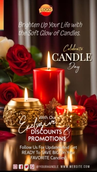 Brown Maximalist Candle Day Instagram Story template