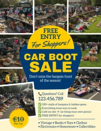 Brown Maximalist Car Boot Sale Flyer (us Letter) template