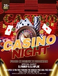 Brown Maximalist Casino Game Flyer (us Letter) template