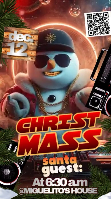 Brown Maximalist Christmas Flyers Instagram Story Template | PosterMyWall